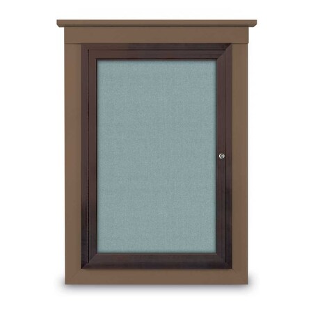 United Visual Products Single Door Enclosed Cathedral Letterboa UV1300CD-GOLD-GREY